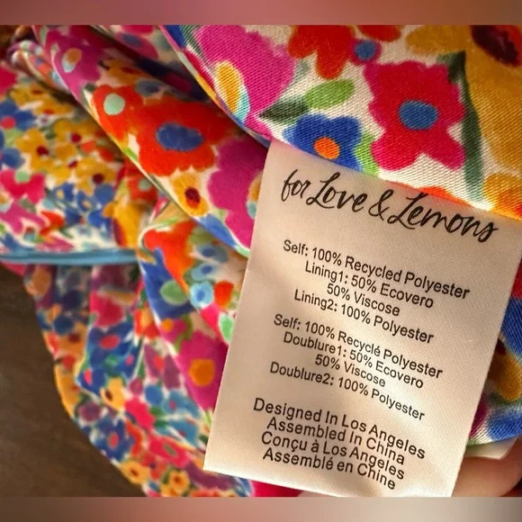 For Love And Lemons “Sasha” Multicolor Strapless Dress - Picture 11 of 13